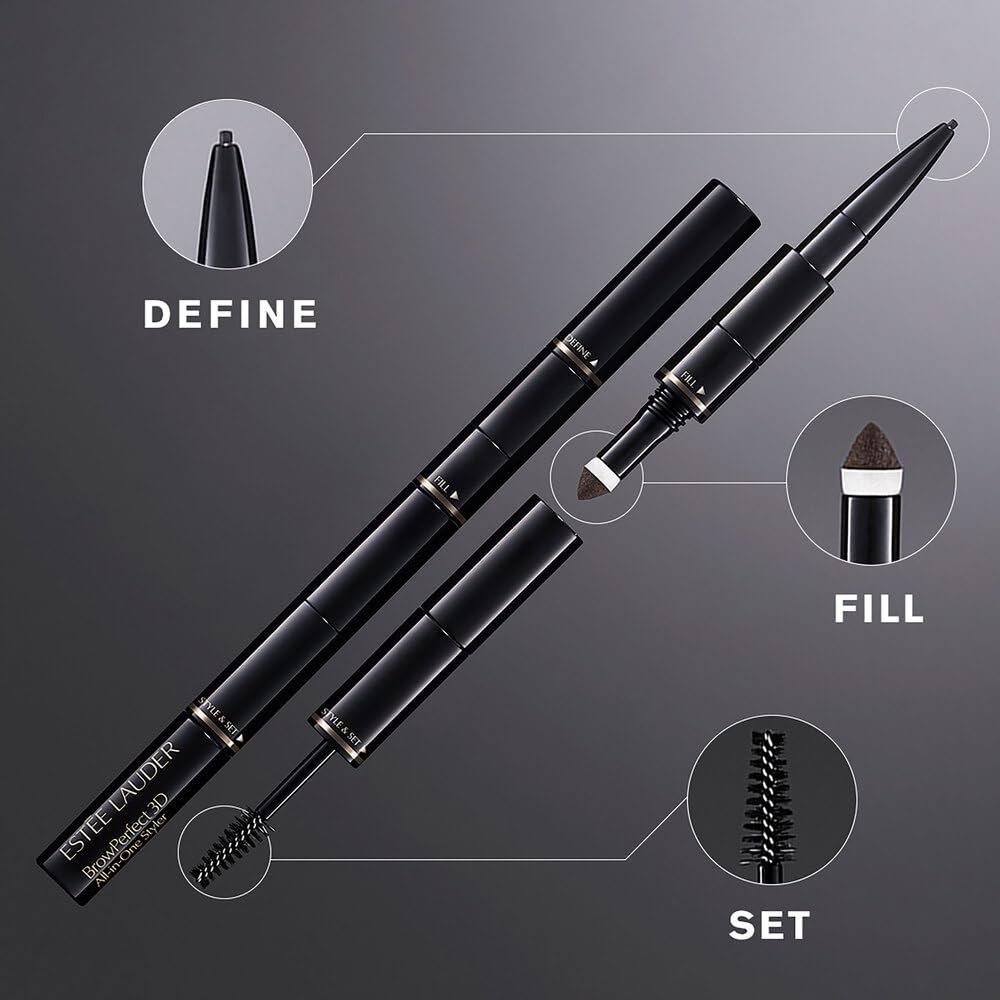 Estée Lauder BrowPerfect 3D All-In-One Styler with Eyebrow Gel, Pencil & Powder plus Spooled Brush - Image 2