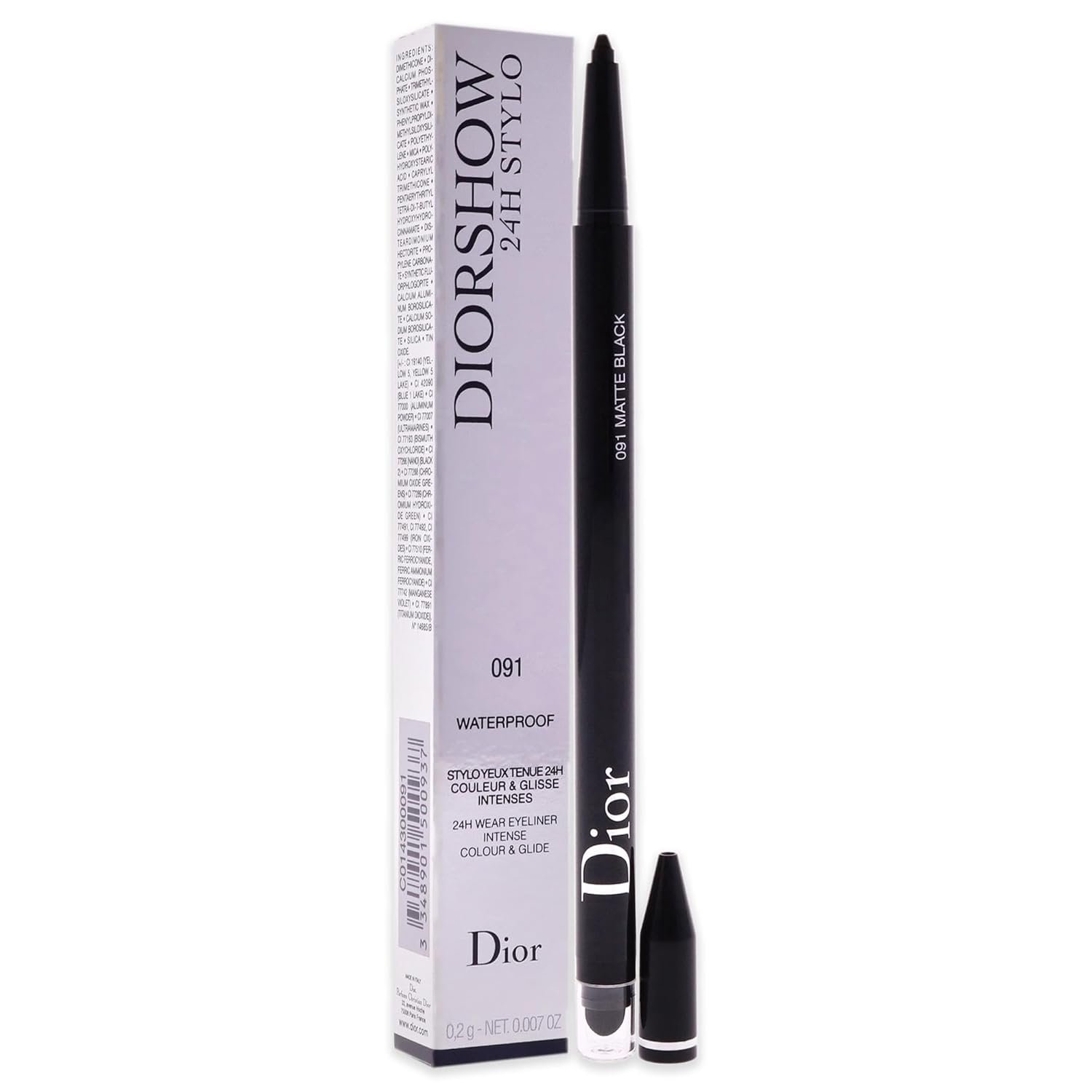 Christian Dior Diorshow 24H Stylo Waterproof Eyeliner - 091 Matte Black Women 0.01 oz - Image 3