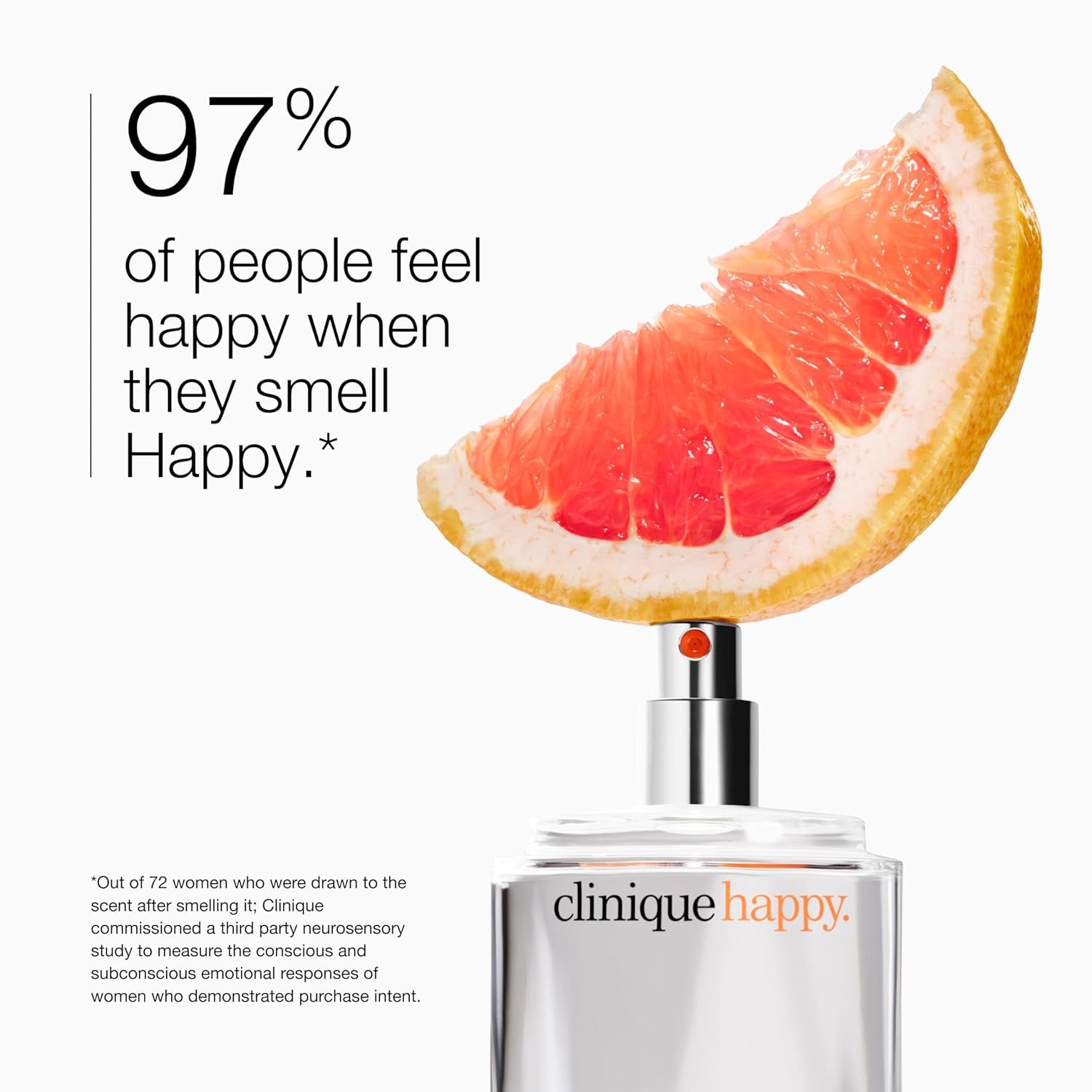 Clinique Happy Eau de Parfum Spray | Notes of Grapefruit, Bergamot, Hawaiian Wedding Flower + Spring Mimosa | Perfumes for Women - Image 3