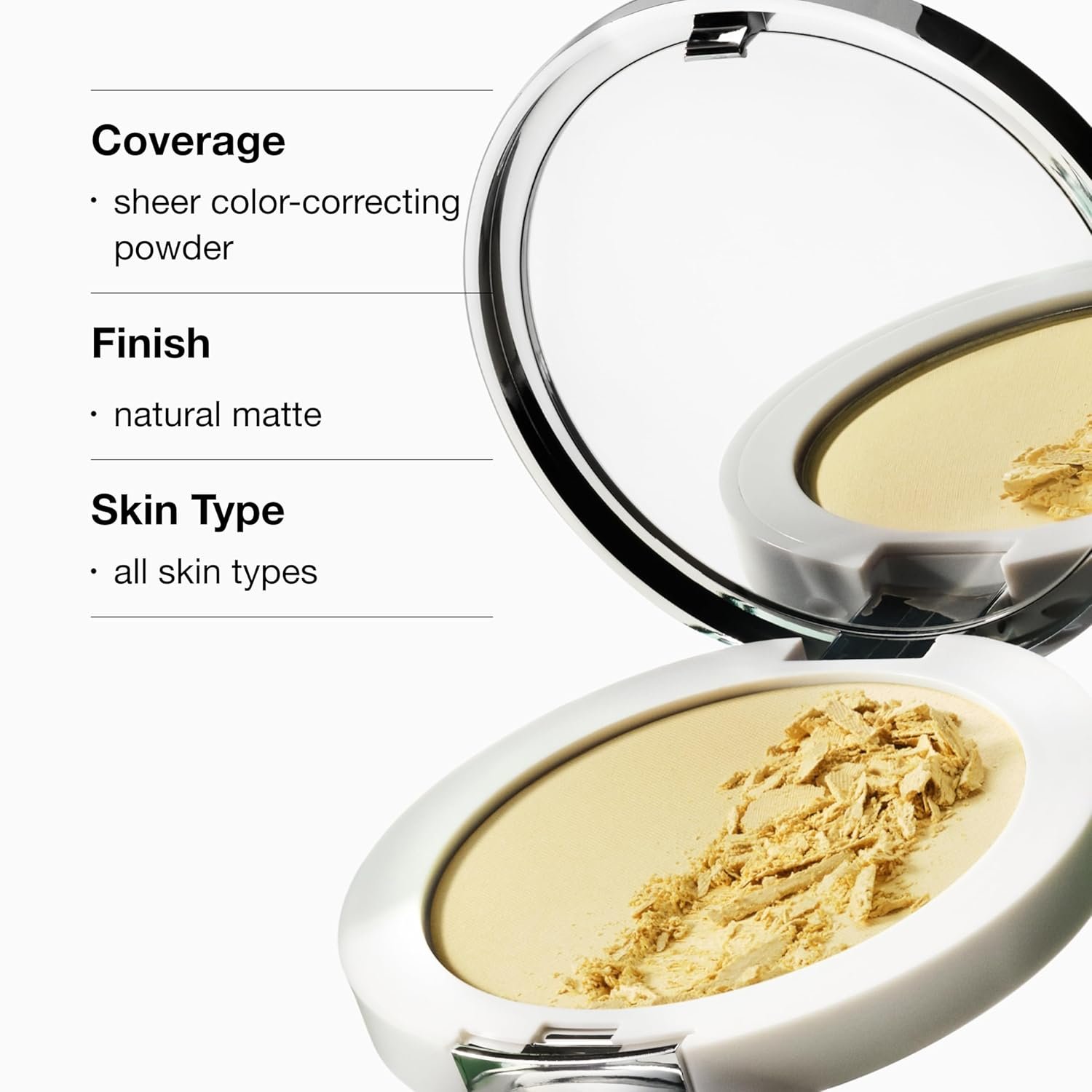 Clinique Redness Solutions Instant Relief Mineral Finishing Pressed Powder Face Makeup | Redness Correcting + Appropriate for Skin with Rosacea, Transparent, 1 Ounce - Image 3