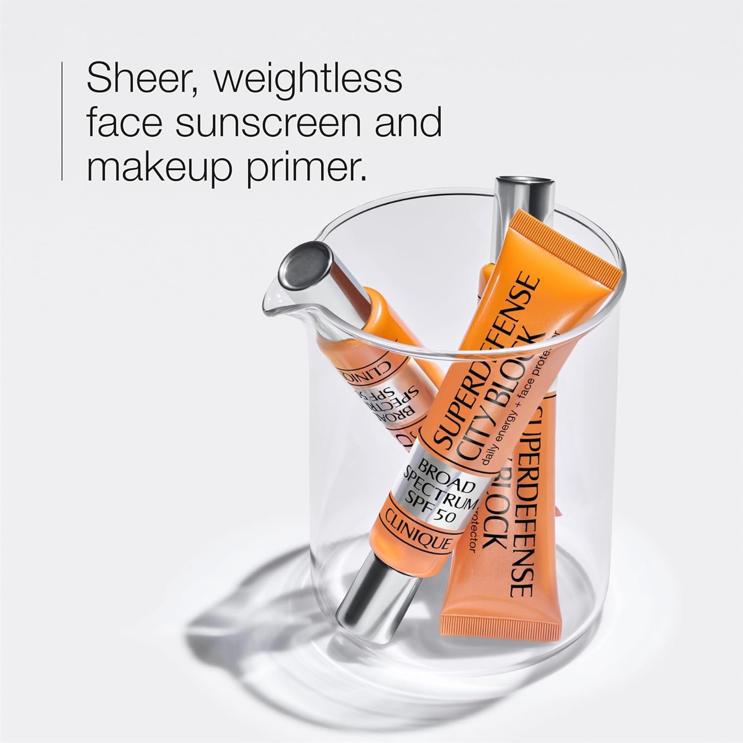 Clinique Superdefense City Block Oil Free Broad Spectrum SPF 50 Daily Energy + Face Protector | Sheer, Weightless Makeup Primer + Sunscreen, 1.4 Fl Oz - Image 2