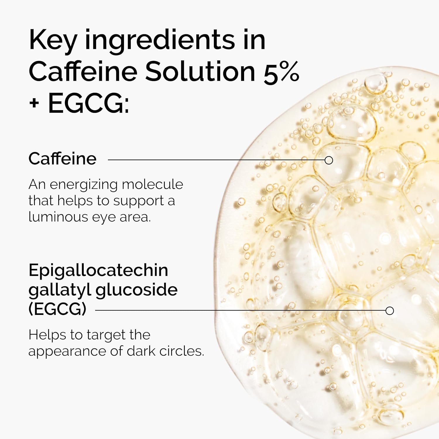 The Ordinary Caffeine Solution 5% + EGCG, Depuffing Eye Serum for Dark Circles and Tired Eyes - Image 2