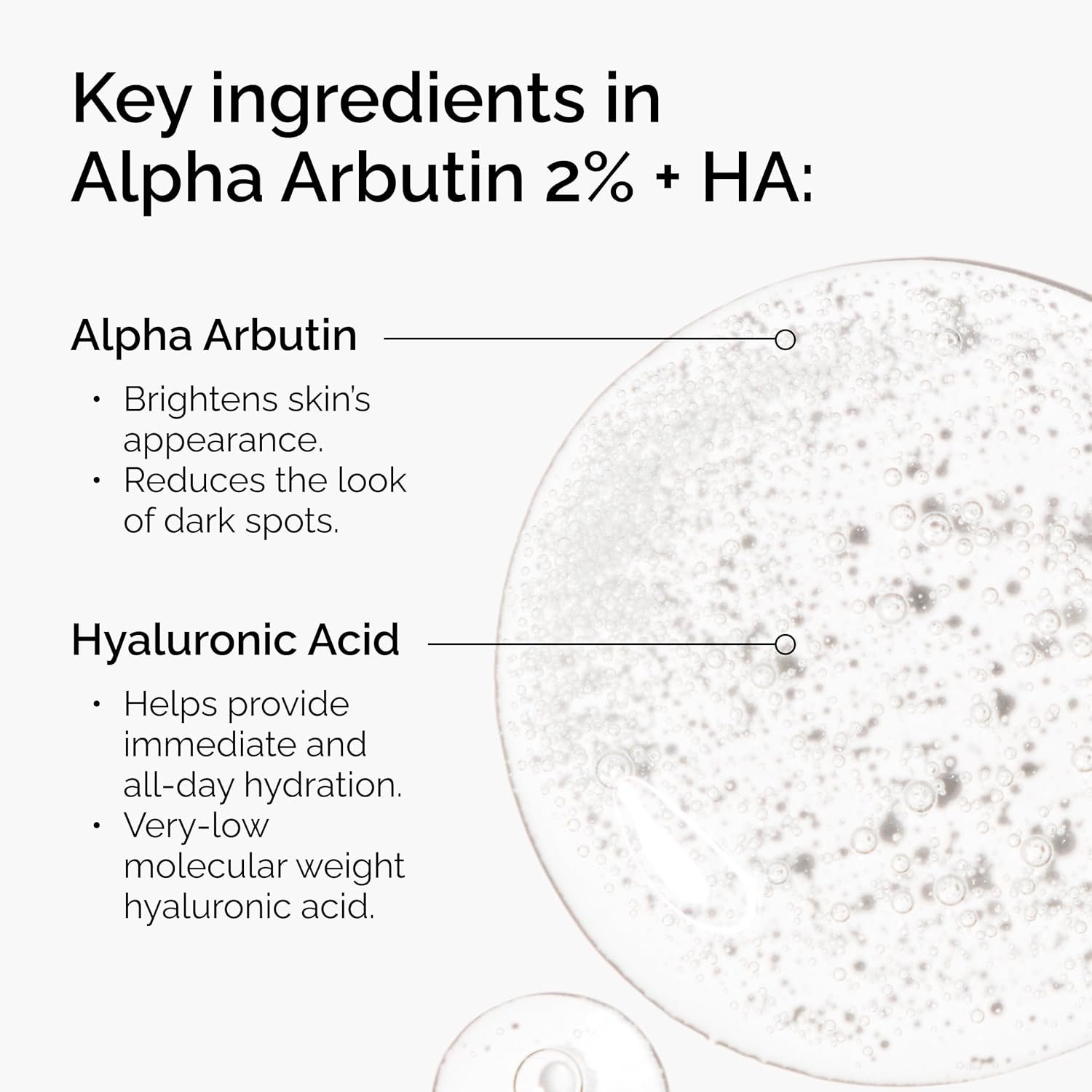 The Ordinary Alpha Arbutin 2% + Hyaluronic Acid, Brightens Skin and Targets Dark Spots, 1 Fl Oz - Image 2